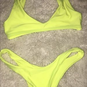 Lime green bathing suit